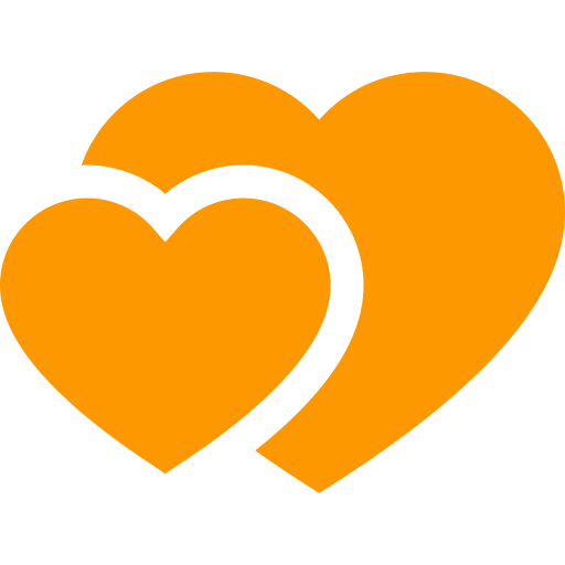 Stilisiertes Bild zweier Herzen.