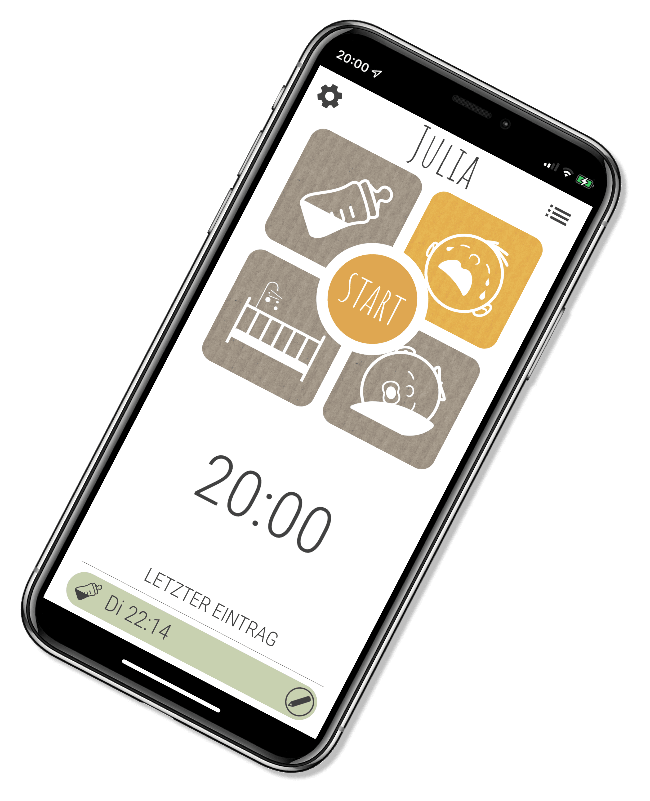 Titelbild, mobiles Gerät mit Schlafprotokoll App
